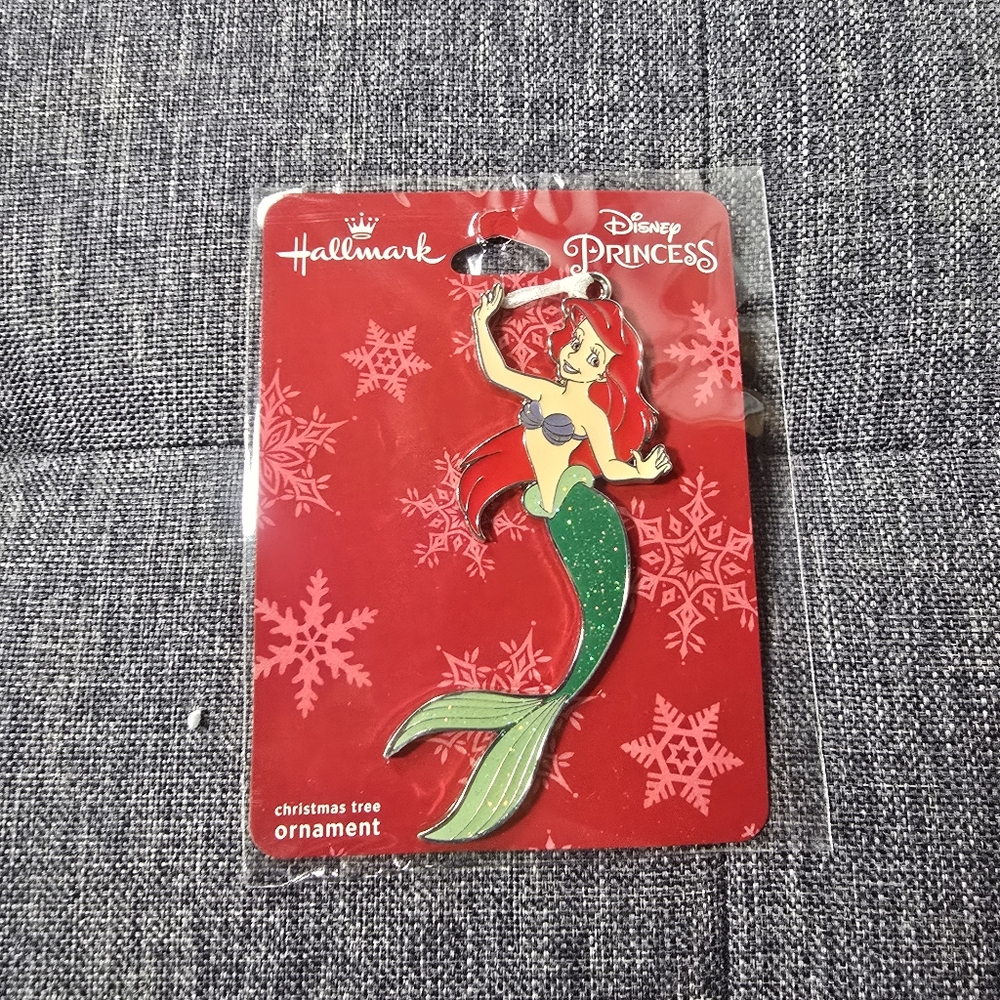 Hallmark Disney Princess Ariel Flat Holiday Ornament New